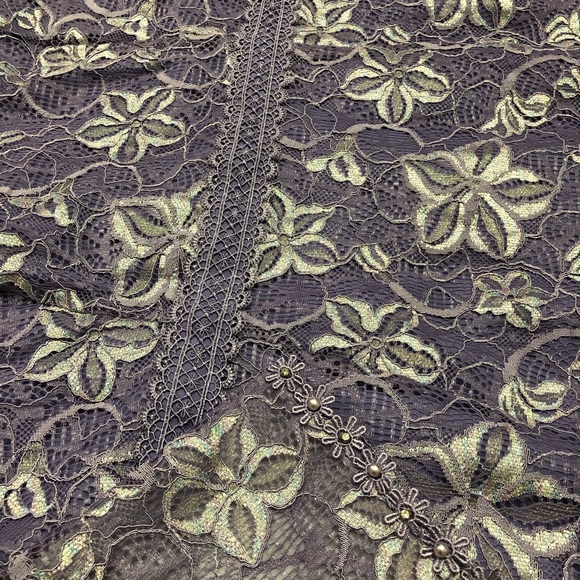 Lace midi dress. Purple. Medium size. Size details: 96-80-102 cm - Picture 6 of 10